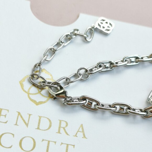 Kendra Scott Bailey Collection. Silver Chain Necklace - Picture 2 of 3